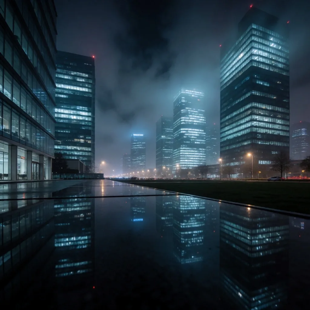 İstanbul gece şehir silüeti